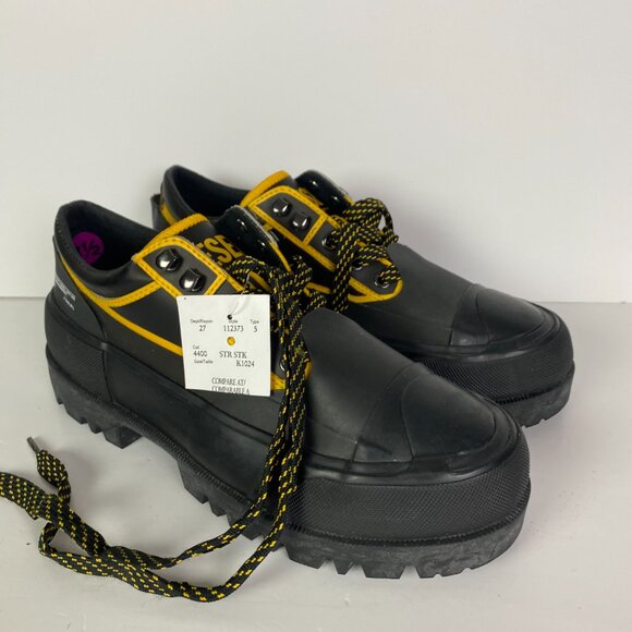 Diesel Men's Black and Yellow Rain Boots - Picture 4 of 15